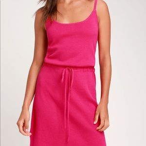 Thula Magenta Knit Mini Dress